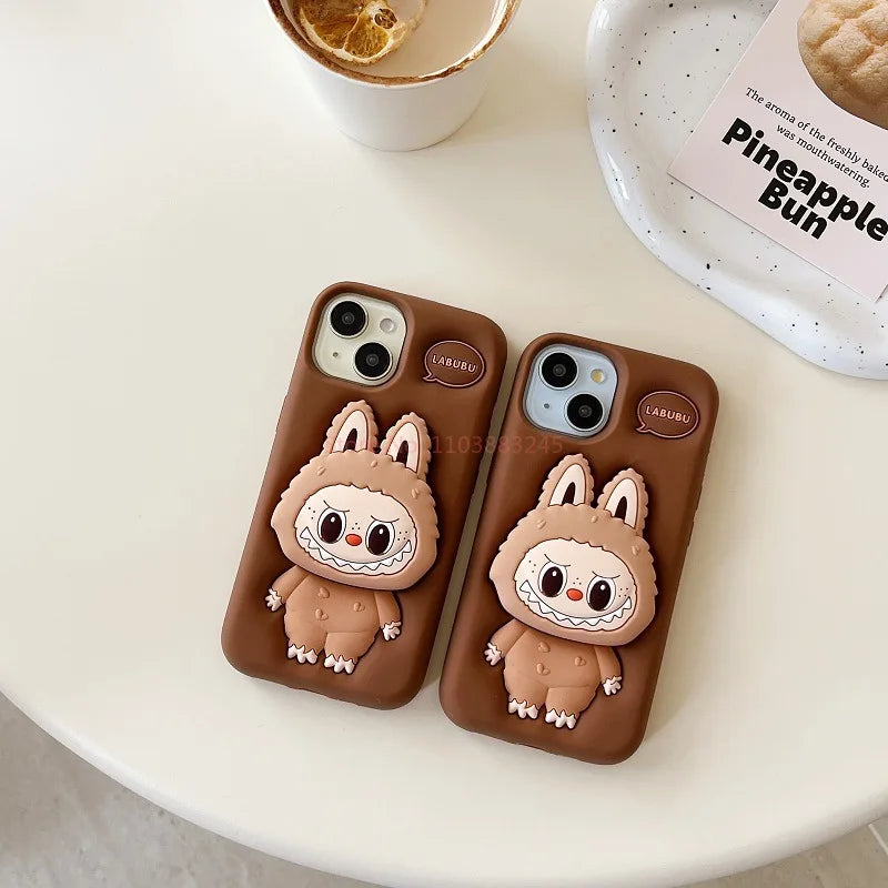 Hot Sale Kawaii Labubu Cell Phone Cases Cartoon Sanrio Cute Phone Cases Suitable For Mobile Iphone12 To Iphone16 Christmas Gifts