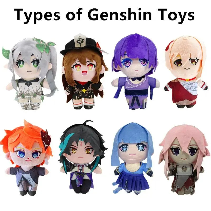 23cm Genshin Impact Project Cartoons Anime Game Character Stuffed Plush Doll Birthday GiftsToys For Kids