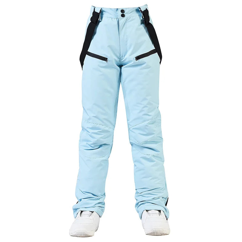 New Thicken Ski Pants Women Windproof Waterproof Winter Snow Pants Outdoor Sports Snowboarding Warm Breathable Trousers