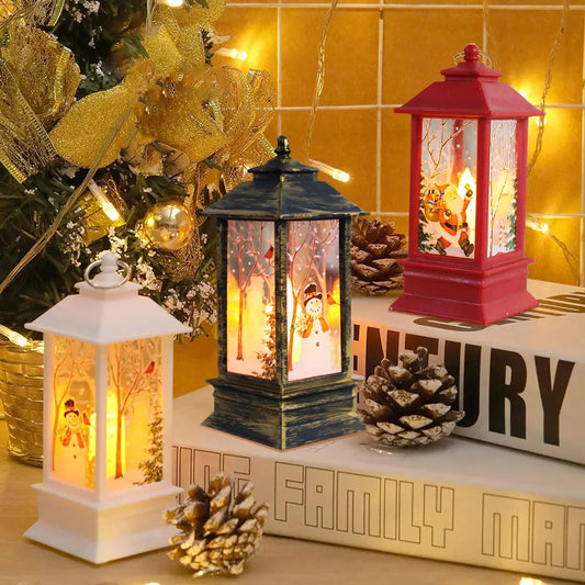 Christmas Lantern Light Merry Christmas Decorations for Home 2024Navidad Christmas Tree Ornaments Xmas Gift Happy New Year 2025