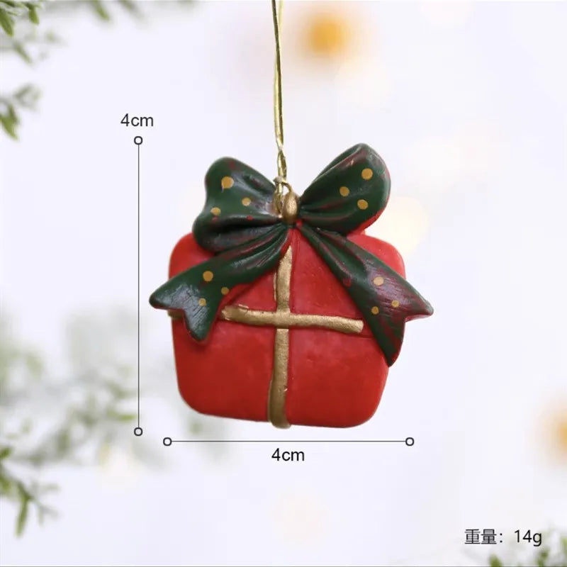 2022 Christmas Tree Decorations Christmas Resin Pendant Ornaments Home Decor DIY Kids Toys Gifts DIY Handmade Jewelry