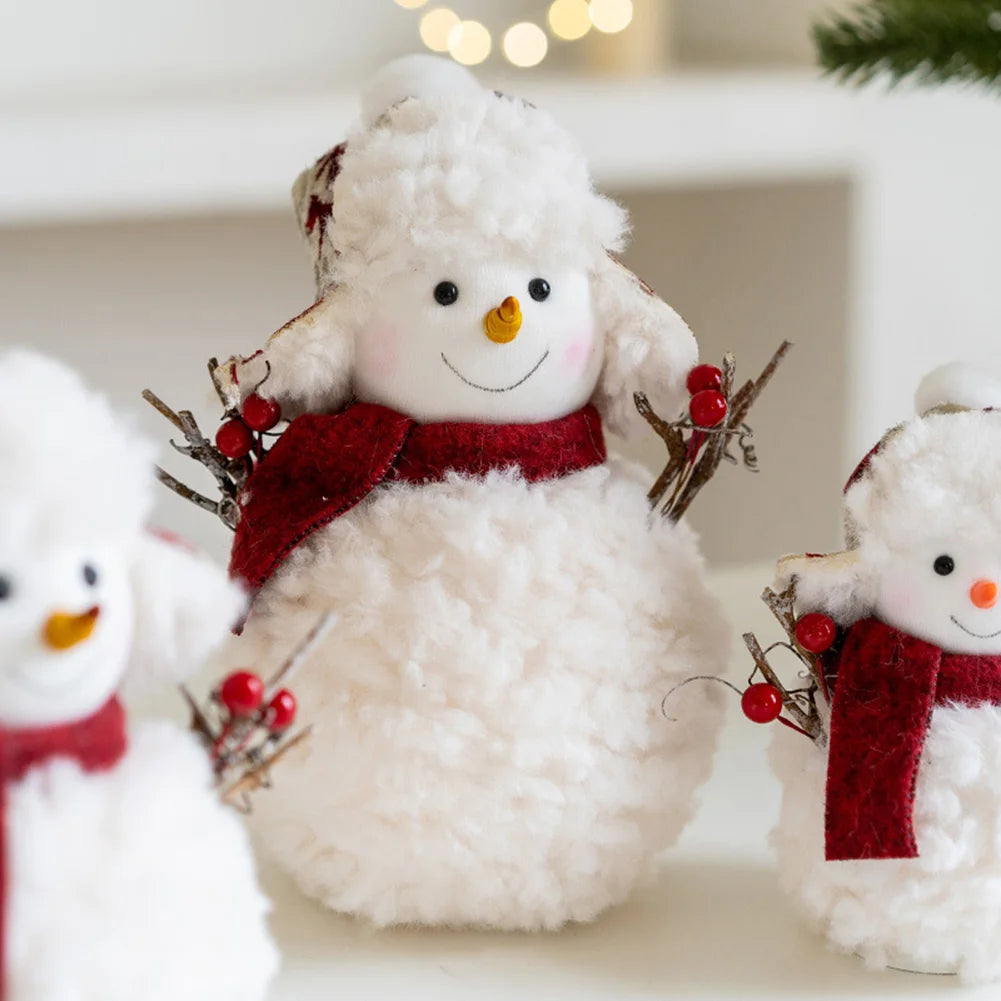 Christmas Ornaments Christmas Round Hat Snowmen Dolls Xmas Decoration Merry Christma Happy New Year Decoration