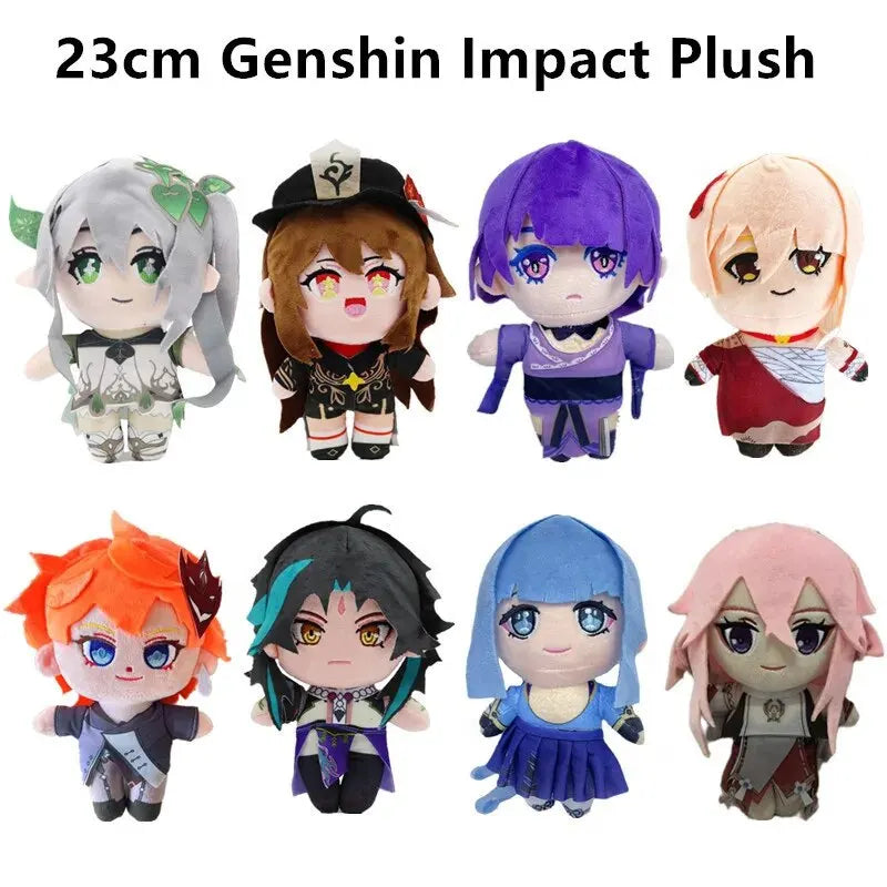 23cm Genshin Impact Project Cartoons Anime Game Character Stuffed Plush Doll Birthday GiftsToys For Kids