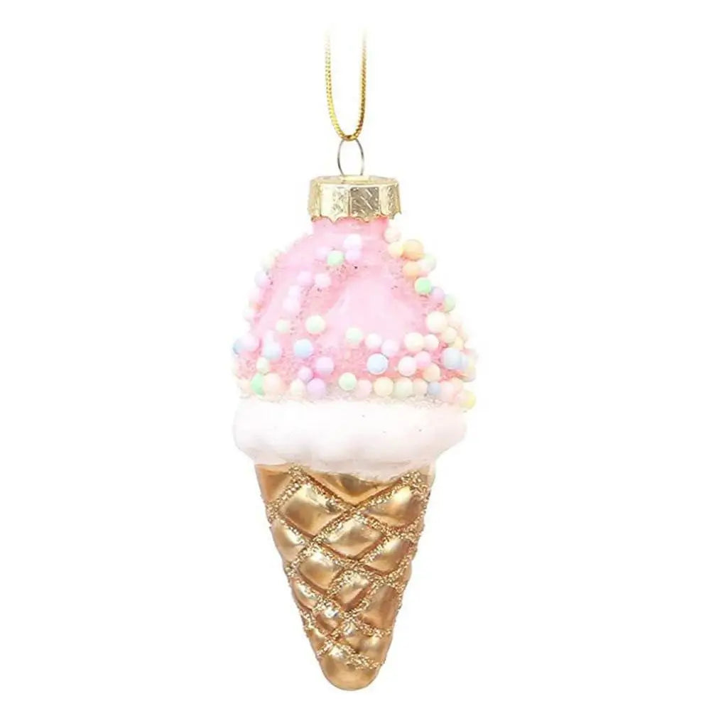 Christmas Tree Decorations Avocado Fruit Pineapple Cupcake Donut Ice Cream Xmas Tree Hanging Pendant New Year Ornament