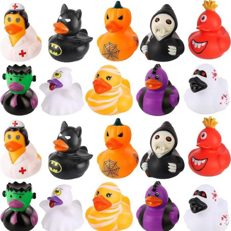 6-24pcs Halloween Rubber Ducks Assorted Rubber Ducks Halloween Ducks for Jeeps Ducking Halloween Decor Halloween Party Favors