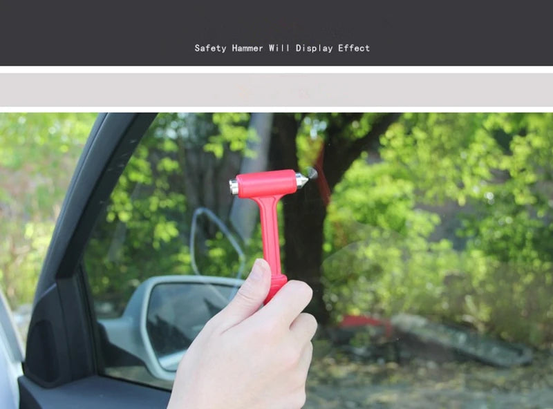 1PCS 2in1 Car Safety Hammer Emergency Escape Tool Kit Auto Car Window Glass Hammer Breaker and Seat Belt Cutter Escape Tool