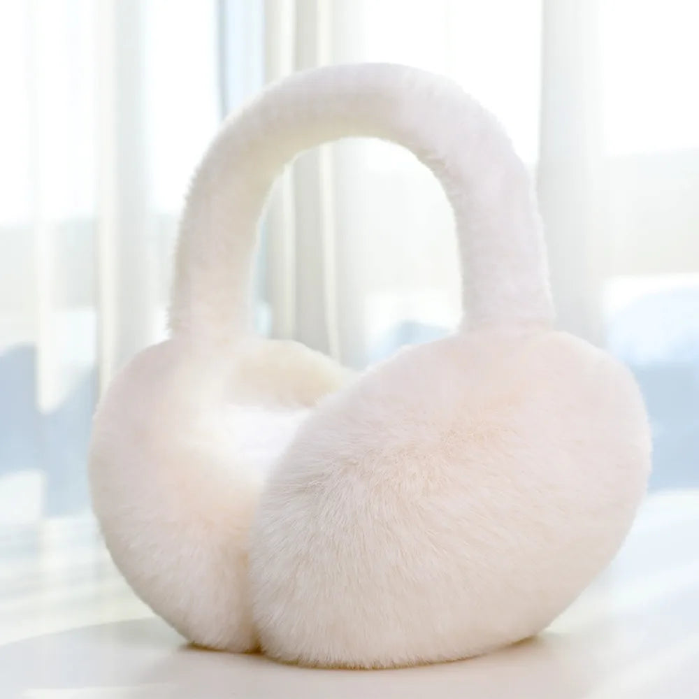 1PC Solid Color Soft Plush Ear Warmer Winter Warm Earmuffs Fashion  Ear Cover Outdoor Cold Protection Ear-Muffs Folding Earflap