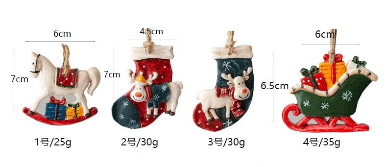 2022 Christmas Tree Decorations Christmas Resin Pendant Ornaments Home Decor DIY Kids Toys Gifts DIY Handmade Jewelry