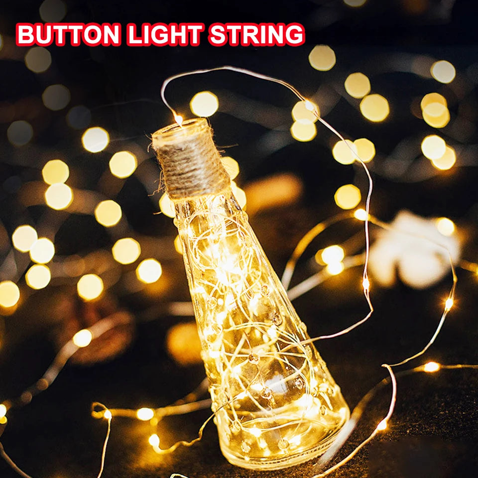 1M 2M 3M 5M LED Copper Wire String Lights Fairy Light Outdoor Garland Wedding Light for Home Christmas Garden Holiday Decoration