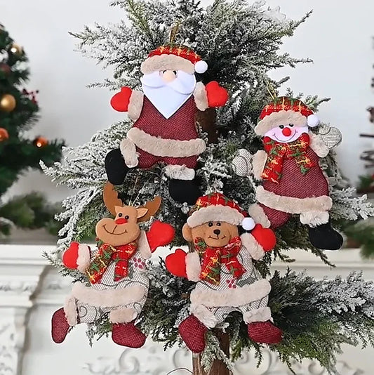 Dancing Santa Merry Christmas Ornaments Xmas Tree Hanging Pendant Christmas Tree Decoration Home Decor 2024 Xmas Children'S Gift