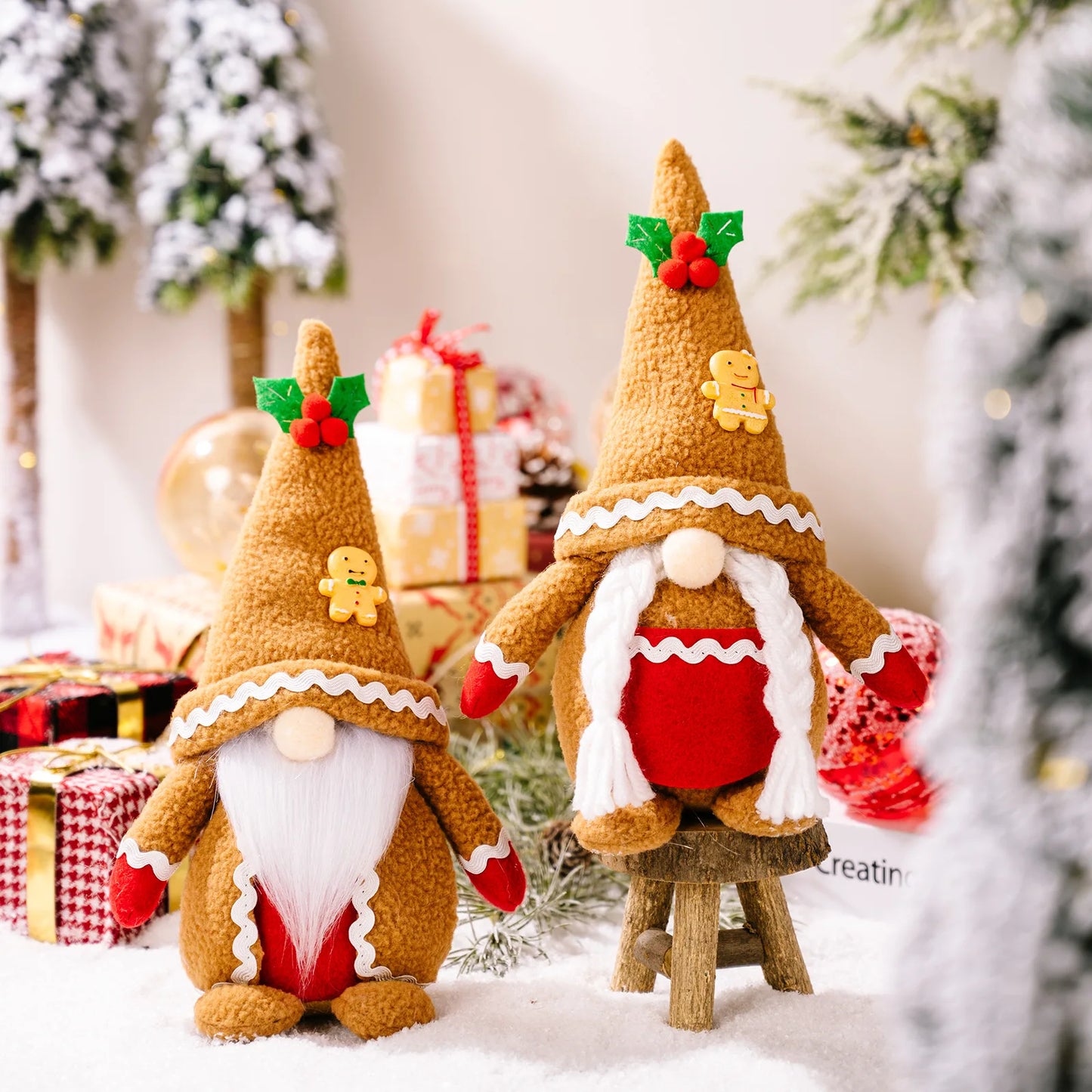 1Pc Gnome Faceless Plush Doll Santa Elf Doll Christmas Decoration for Home Xmas Table Ornaments New Year 2025 Natal Navidad