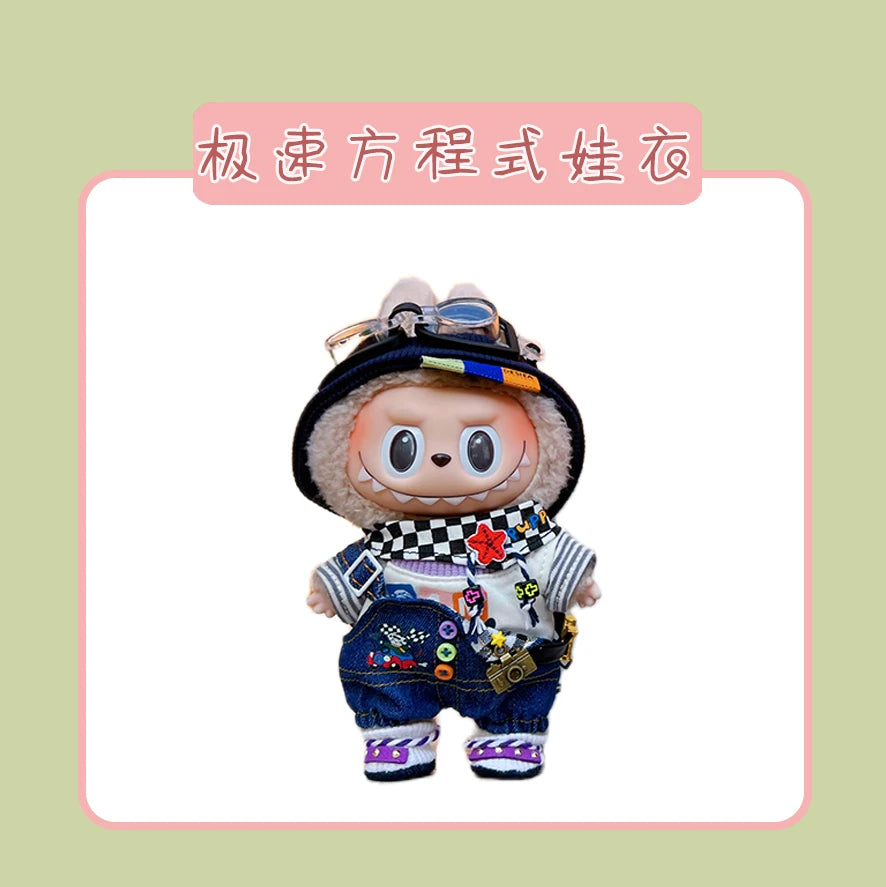 Hot Labubu Doll Clothes Fashion Clothes Hoodies For 17cm Doll Clothes Color Match Hoodies Dolls Accessories Cute Little Cloths