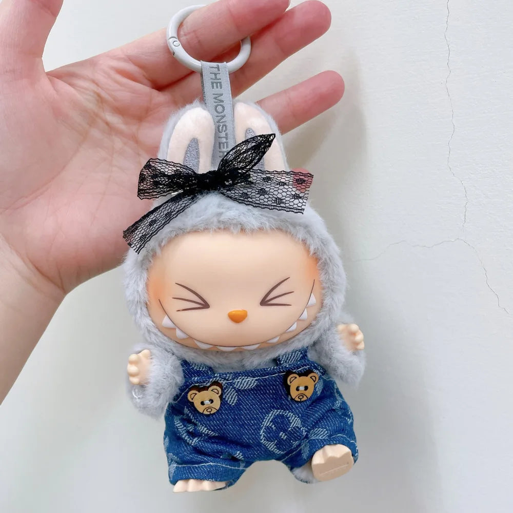 17cm Labubu Doll Clothes Advanced design Heartbeat Macaron labubu clothes designer labubu senior fashion brand clothing cute