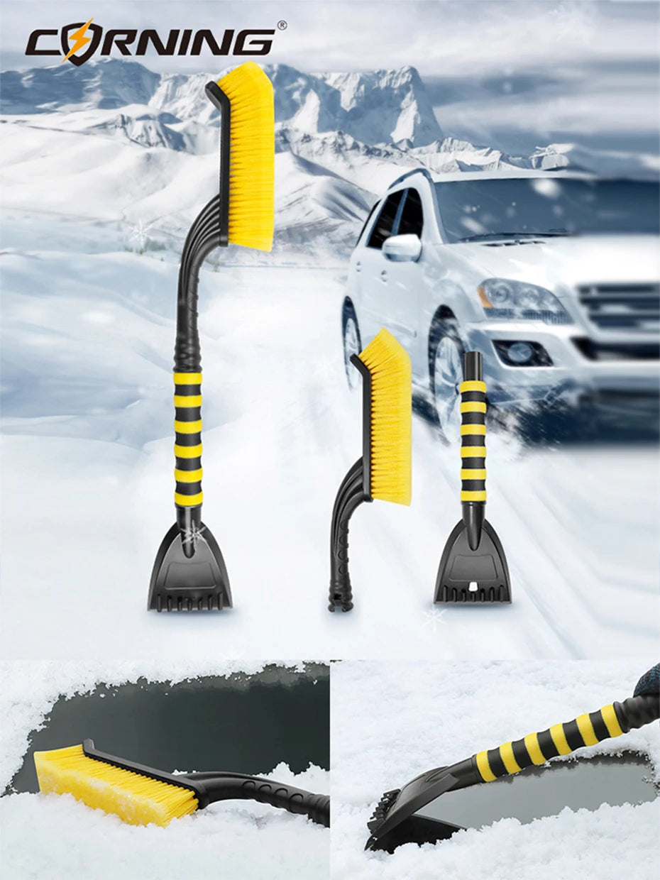 Car Snow Brush Extendable Cleaning Removal Shovel Scraper Winter Auto Brushes Windshield Deicer Remover Tools Wash Defroster