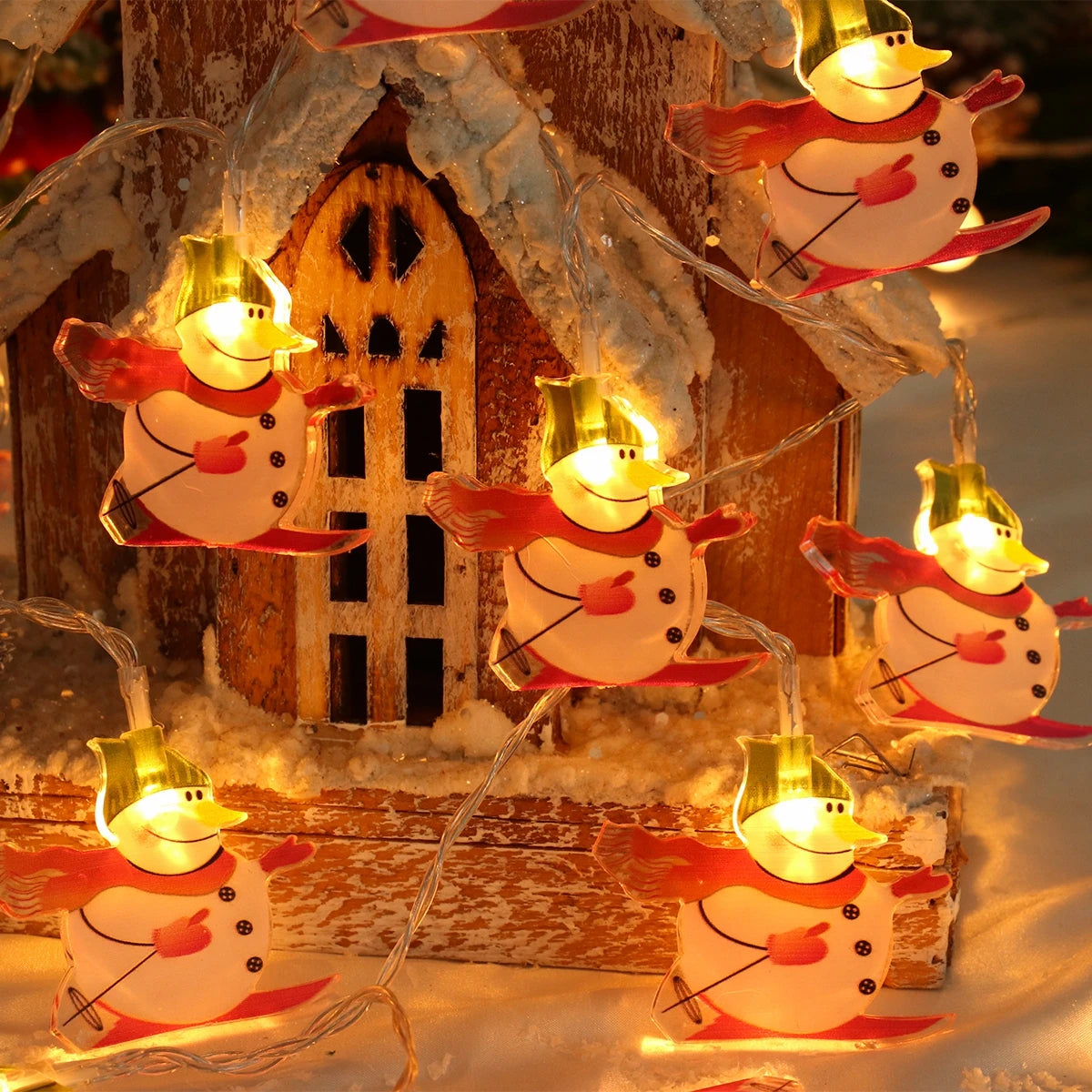 Christmas Santa Claus String Light Garland Xmas Tree Pendant Merry Christmas Decor for Home Noel Navidad Gift 2024 New Year 2025