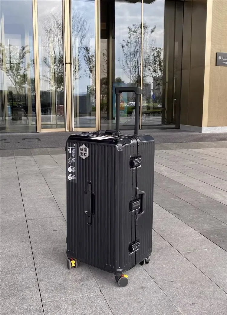 Large Capacity Rectangular Suitcase Aluminum Frame ABS Carrry-on Luggage TSA Lock Large Size Carrier 28-Inch Trolley Case 24 32