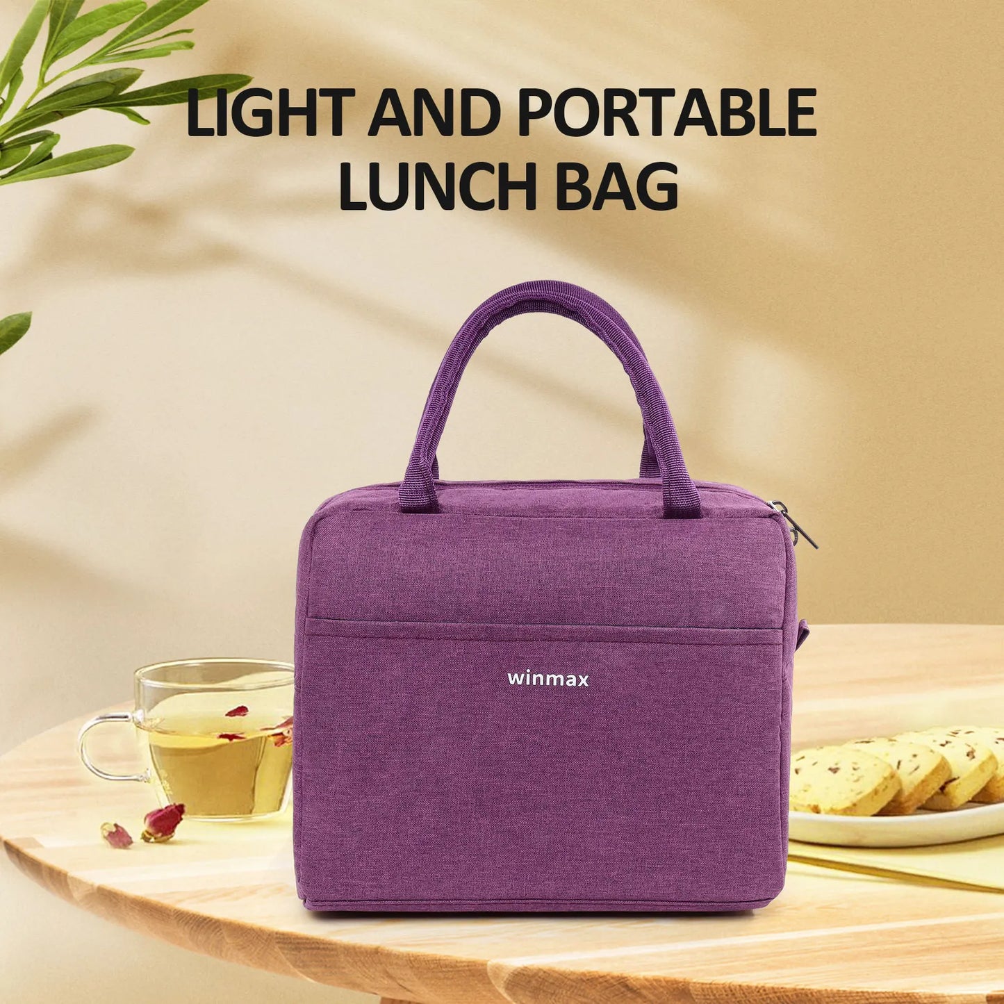 Lunch Box Thermal Bag Portable Waterproof Durable Wide Opening Suitable for Women's Work or Family Picnics