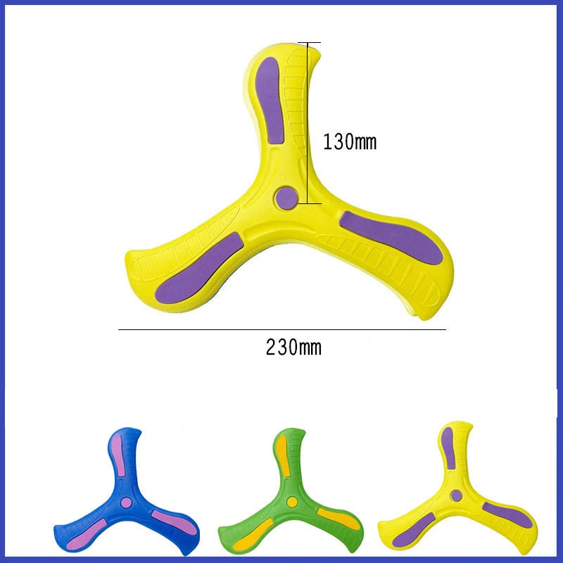 Children Boomerang Soft Three-leaf Cross Outdoor Toy Flying Disc Adult-kids Interactive Sports Toy for Puzzle Decompression Gift