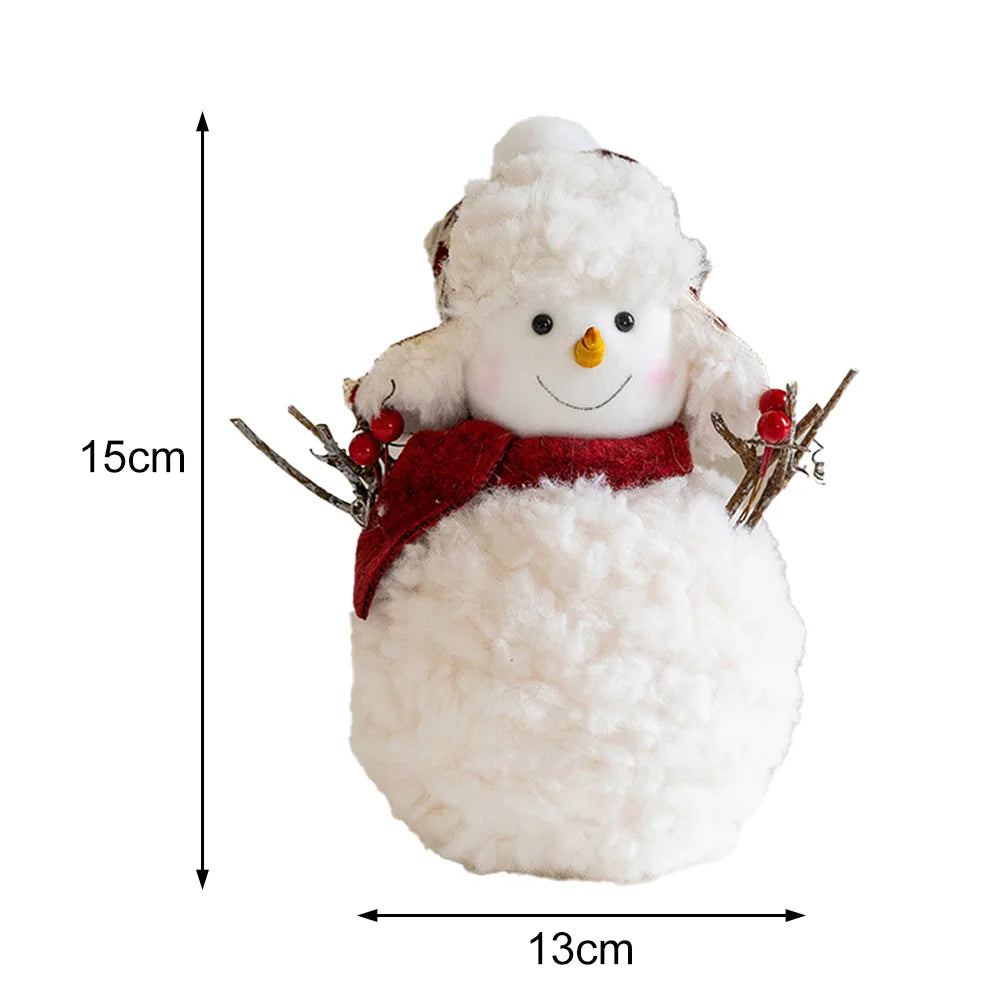 Christmas Ornaments Christmas Round Hat Snowmen Dolls Xmas Decoration Merry Christma Happy New Year Decoration