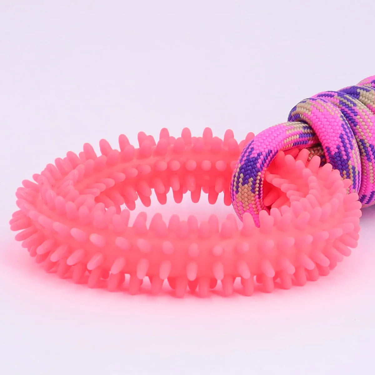 Supet Interactive Training Pet Toy Ring Spiked Ring Dog Teeth Cleaning Pet Supplies