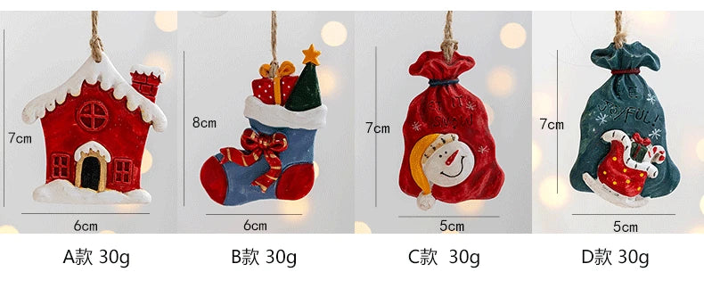 2022 Christmas Tree Decorations Christmas Resin Pendant Ornaments Home Decor DIY Kids Toys Gifts DIY Handmade Jewelry