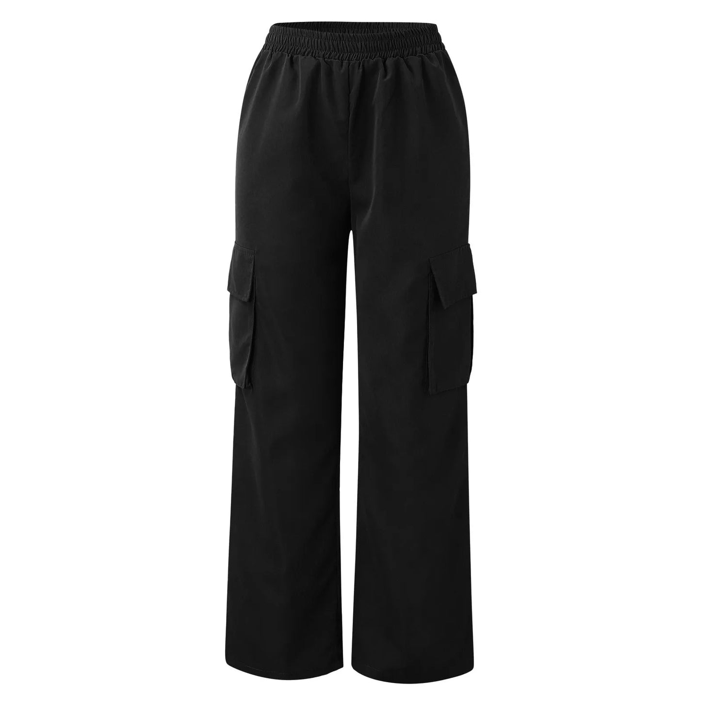 Womens Cargo Pants Elastic High Waist Wide Leg Trousers Straight Leg Joggers Outfits Baggy Wide Leg Sweatpants Oversized Pants