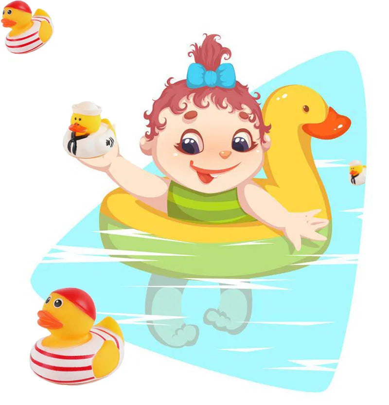 New Cute Little Yellow Duck Bath Toy Children Baby Swimming Water Play Toys Pinch Call Rubber Ducky