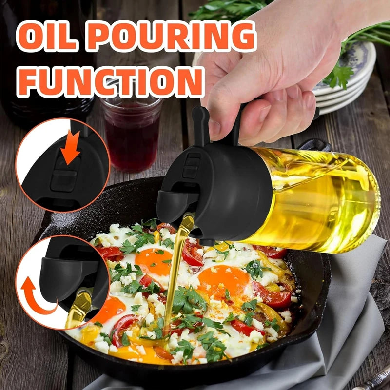 16oz 470ml Olive Oil Dispenser Bottle for Kitchen Oil Sprayer Jar for BBQ Cooking Kitchen Salad Barbecue Seasoning Tools