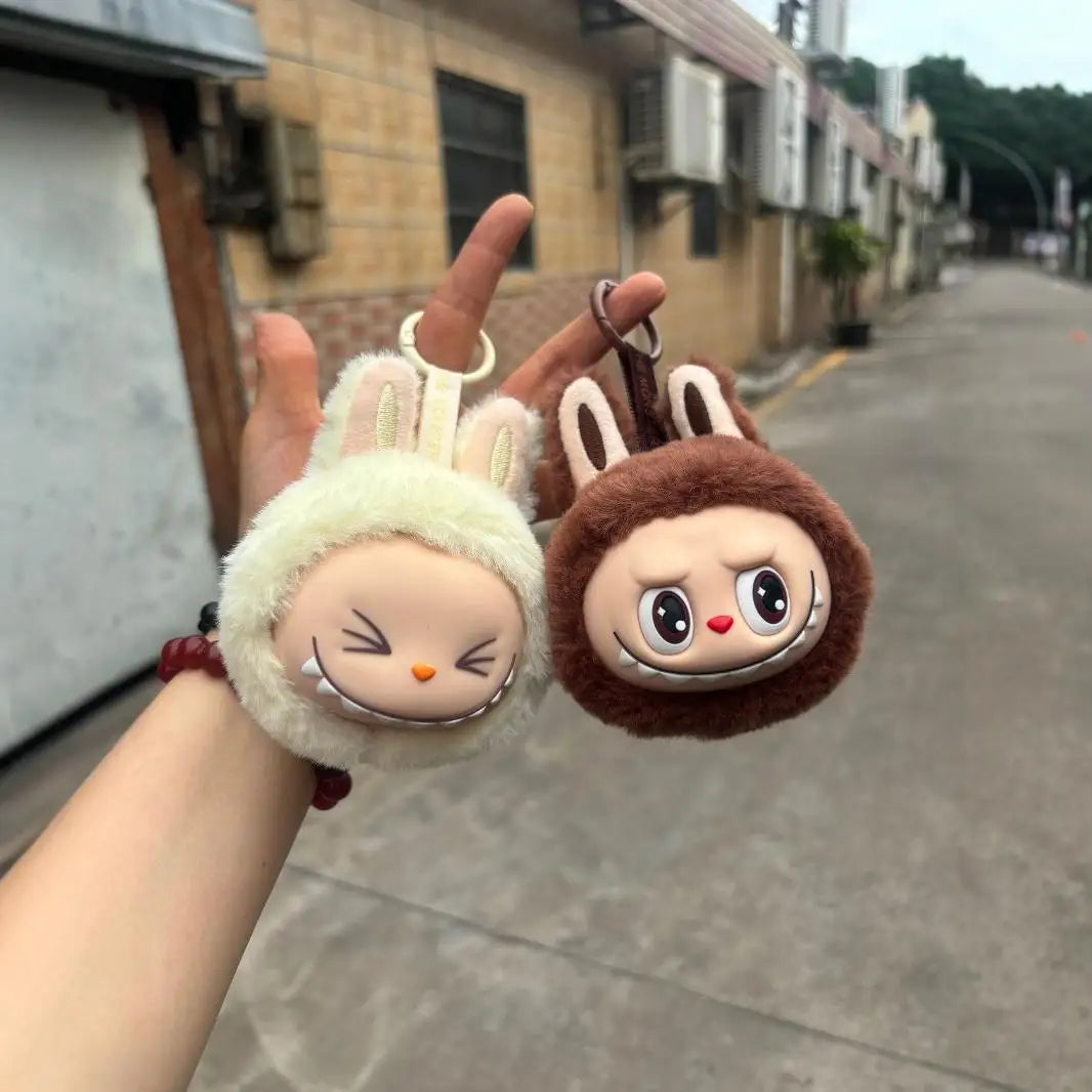 2024 New Sale Anime Labubu Sitting 2nd Generation Little Head Model Toy Cute Monster Replica Keychain Toy Birthday Gifts