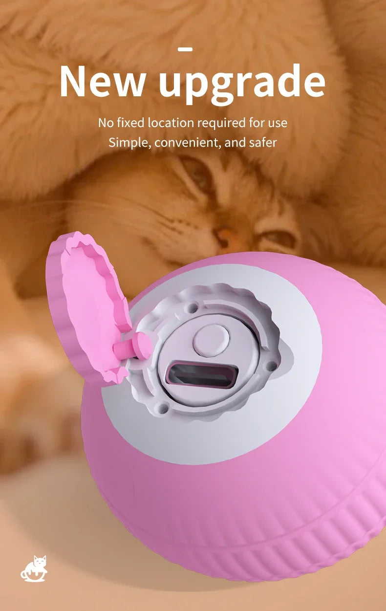 Smart Cat Toys Automatic Rolling Ball Fake Tail Rechargeable Electric Pet Interactive Toy Dog Cat Training Imitate Mouse Tail