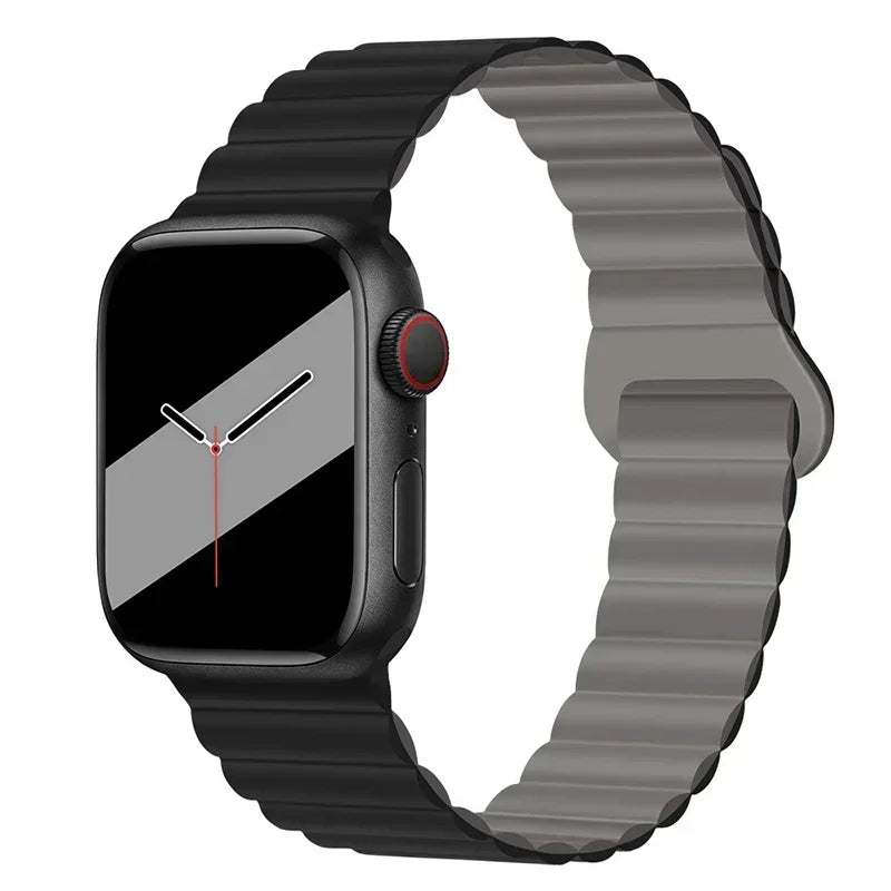 Magnetic Strap For Apple Watch Bands 45mm 38mm 49mm 40mm 42mm 41mm Silicone Sport Bracelet iWatch Series ultra 9 6 5 7 8 se 44mm