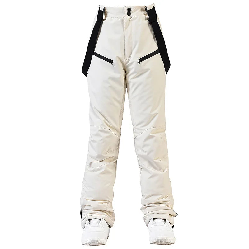 New Thicken Ski Pants Women Windproof Waterproof Winter Snow Pants Outdoor Sports Snowboarding Warm Breathable Trousers