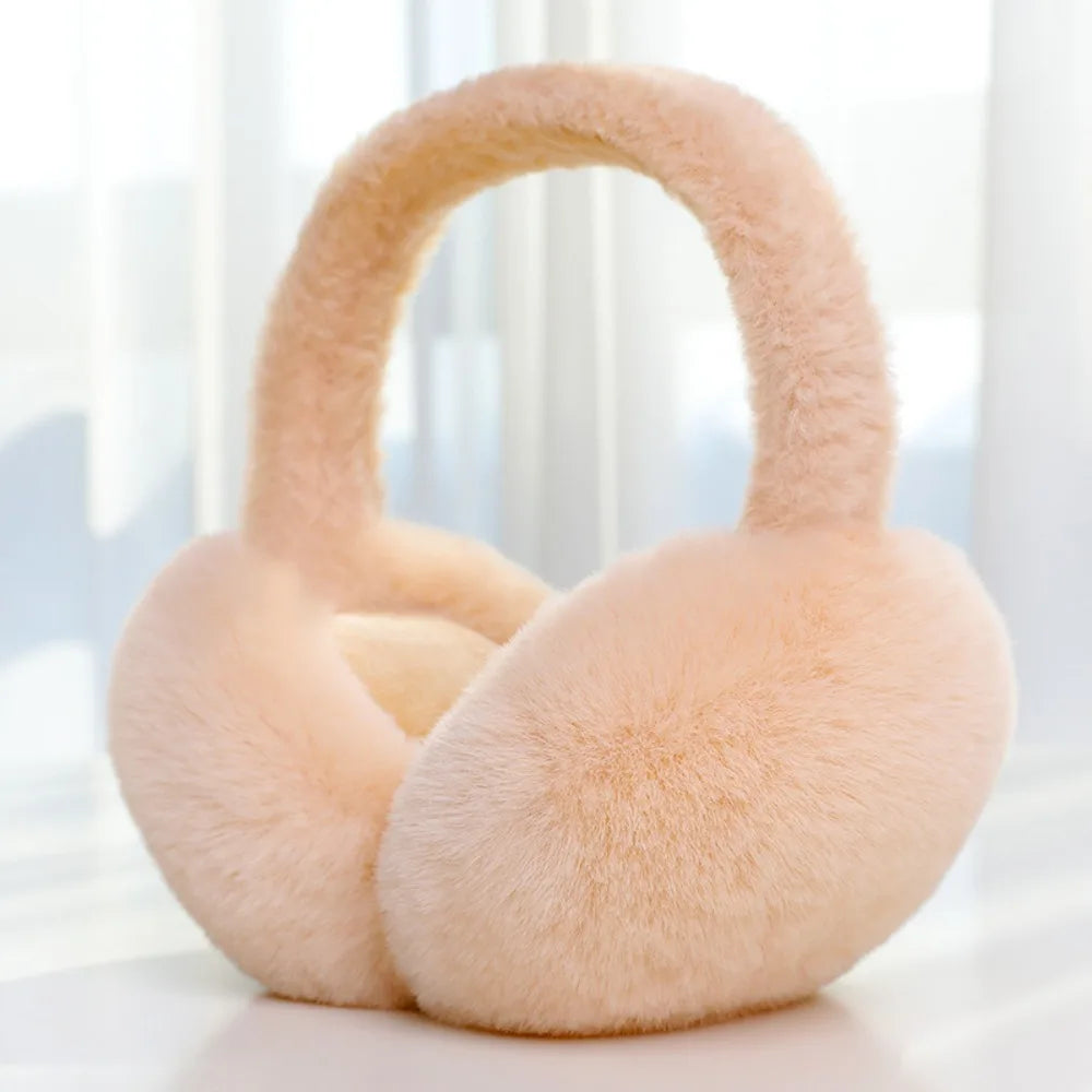 1PC Solid Color Soft Plush Ear Warmer Winter Warm Earmuffs Fashion  Ear Cover Outdoor Cold Protection Ear-Muffs Folding Earflap