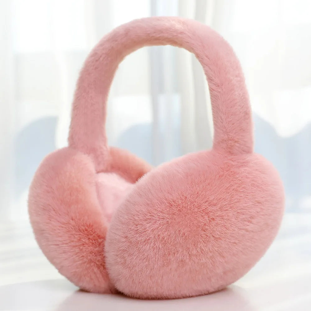 1PC Solid Color Soft Plush Ear Warmer Winter Warm Earmuffs Fashion  Ear Cover Outdoor Cold Protection Ear-Muffs Folding Earflap