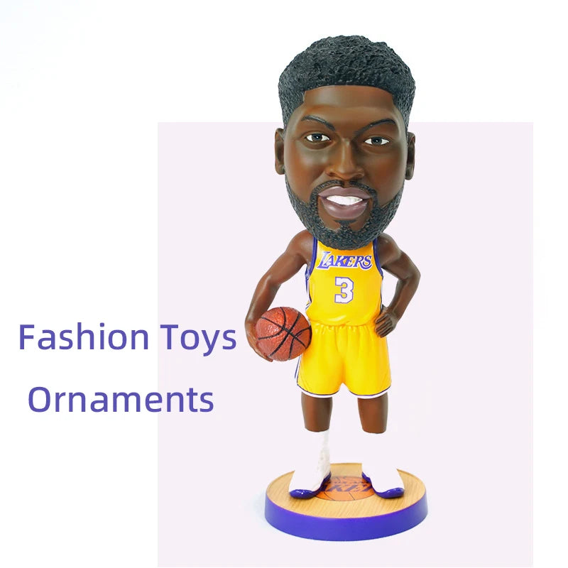 20CM MINISO&NBA Basketball Star PVC Shaking Head Figurine Figurine Home Decoration Ornament Artwork Boyfriend Birthday Gift