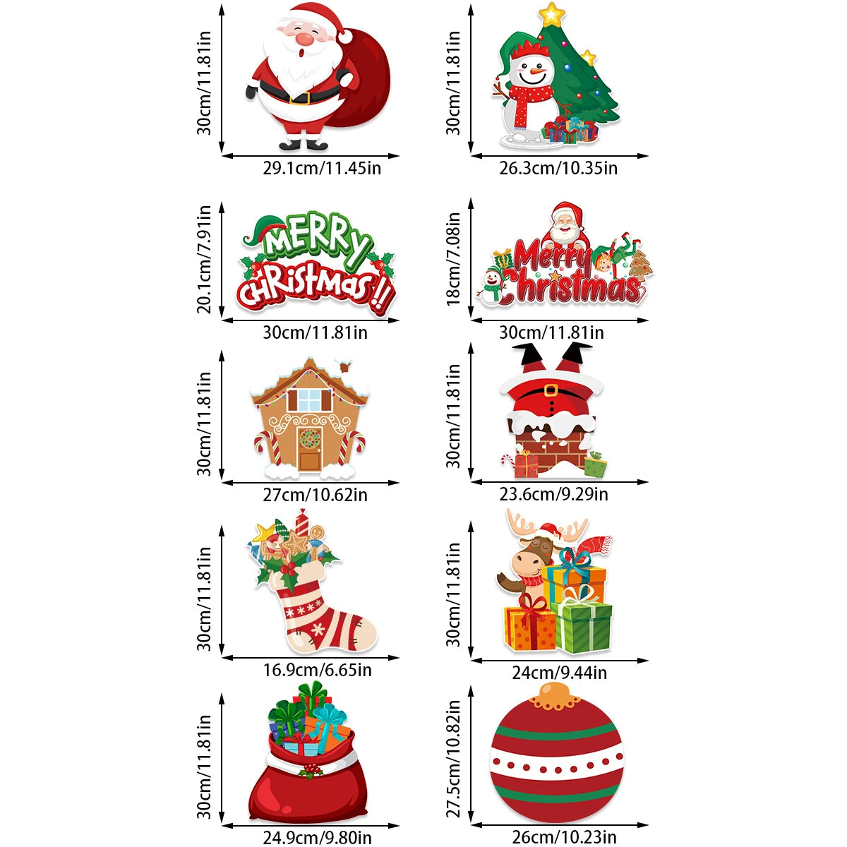 Christmas Porch Door Hanging Banner Christmas Paper Door Decorative Flags for Xmas Home Decorations New Year 2024 Noel Navidad