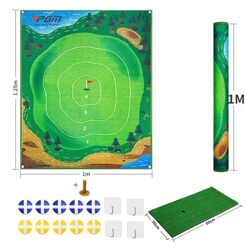 PGM DJD040  Indoor Mini Golf Suspended Dartboard Practice Outdoor Training Aid Trainer Golf Hitting Mat