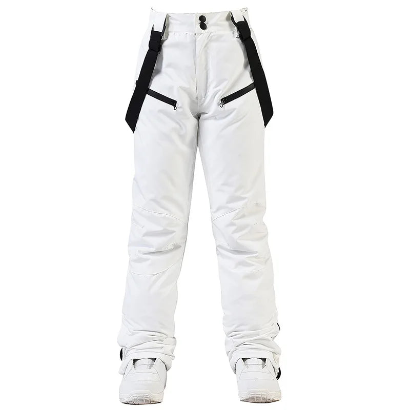 New Thicken Ski Pants Women Windproof Waterproof Winter Snow Pants Outdoor Sports Snowboarding Warm Breathable Trousers