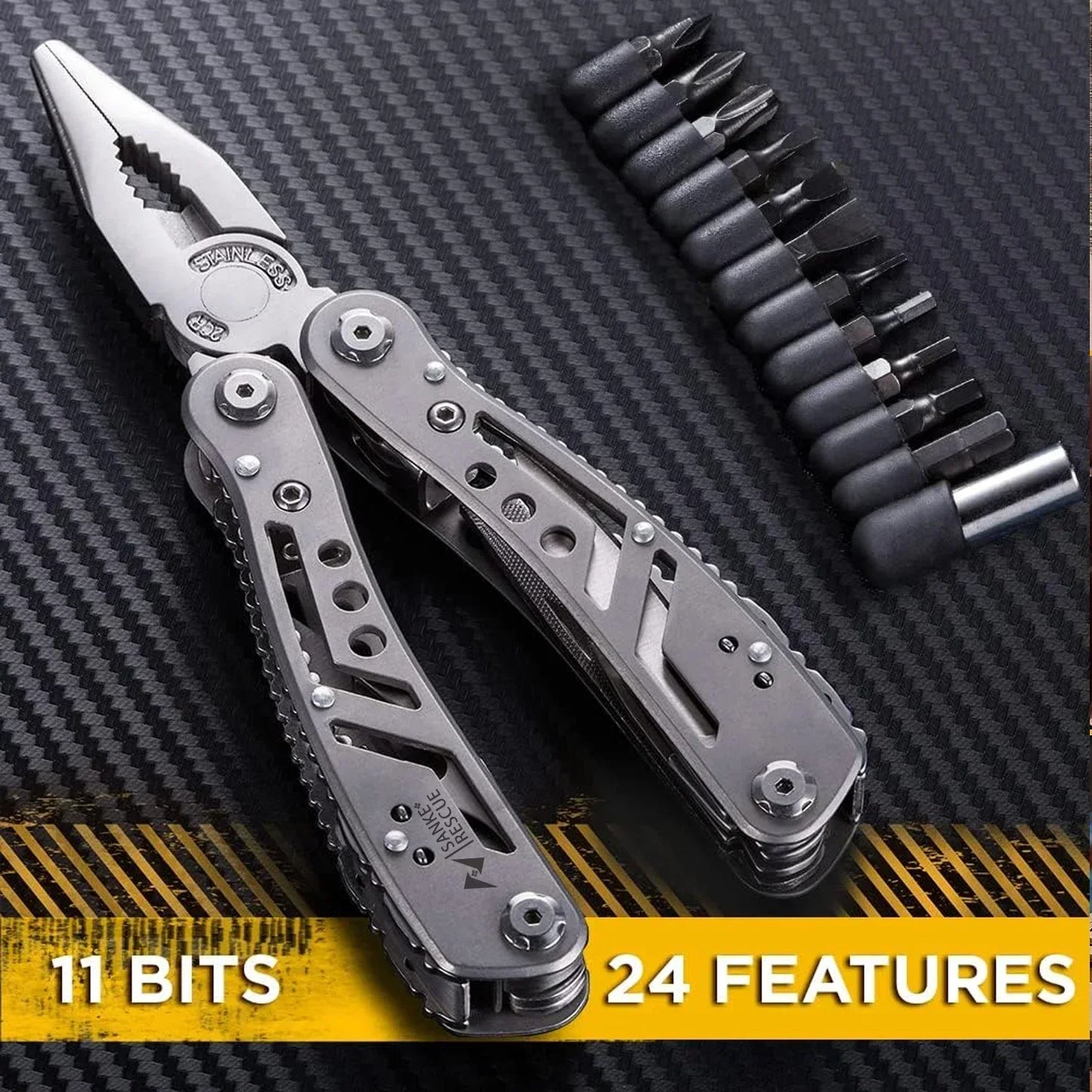 Multitool 24-in-1 Multitools Pliers with Professional Multi-tool for Survival Camping and Hunting Gifts for Men Dad Hus band