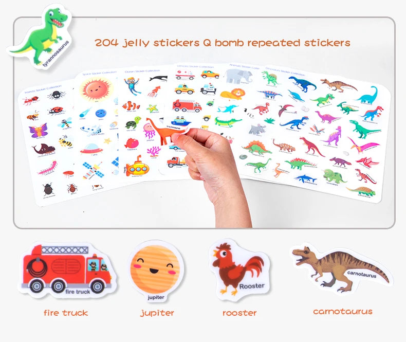 Early Childhood Education Scene Sticker Book Focus Cultivation Quiet Sticker Book Enlightenment Puzzle Cognitive Book For Kids