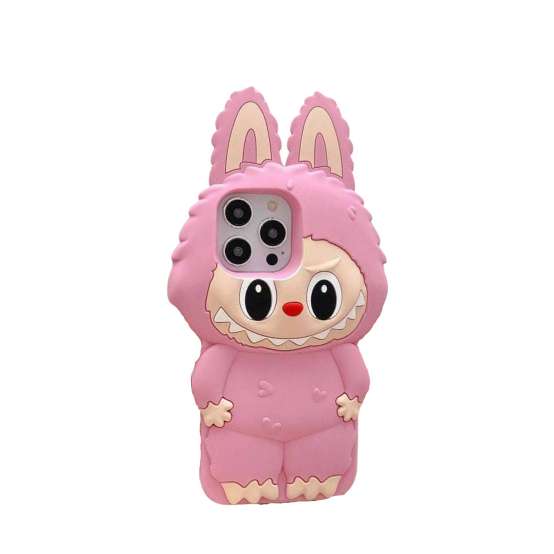 For iPhone 16 promax 15 14 Plus 13 12 Pro Max Phone Case 3D Labubu Cute New Cartoon Kawaii Soft Silicone iphone 16Pro Cover