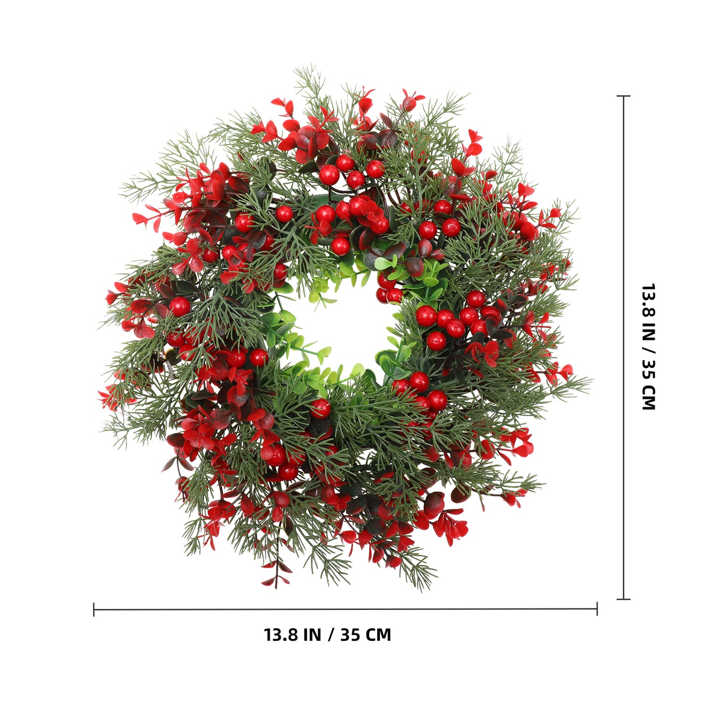 1pcs Winter Berry Wreath Christmas Tree Wreath Christmas Artificial Wreath Artificial Christmas Wreaths Xmas Porch Wreath